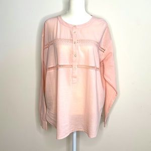 LOFT Women’s Pink Peasant Top.